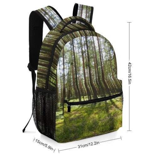yanfind Children's Backpack Forest Plant Vegetation Land Outdoors Tree Woodland  Summer Sunlight Jungle Rainforest Preschool Nursery Travel Bag