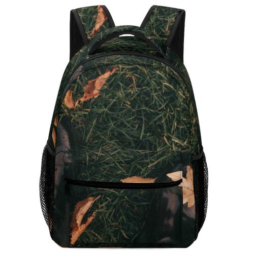 yanfind Children's Backpack Grass Autumn Feet Footwear Neutral Boots Fall Leaves Preschool Nursery Travel Bag