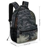 yanfind Children's Backpack Mysterious Abies Plant Spruce Beam Pictures Misty Outdoors Stock Grey Tree Preschool Nursery Travel Bag