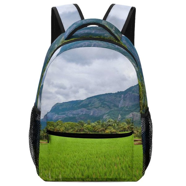 yanfind Children's Backpack Kerala Rural Field Grassland Countryside India Outdoors Paddy Vegetation Plant Domain Images Preschool Nursery Travel Bag