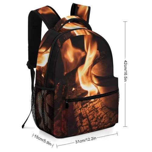yanfind Children's Backpack Boil Hot Wood Domain Explore Fire  Boiling Light Public Bbq Preschool Nursery Travel Bag