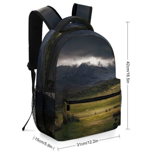 yanfind Children's Backpack Dark Scenery Clouds Landscape Overcast Outdoors Scenic Range Countryside Dawn Cloudy Preschool Nursery Travel Bag