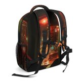 yanfind Children's Backpack Drive Street City Dark Lights Traffic Evening Travel Action Transportation Car Preschool Nursery Travel Bag