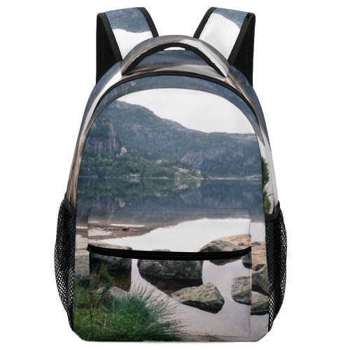 yanfind Children's Backpack Bay Landscape Tree Summer Travel Lake Sea Seascape Island Outdoors Seashore Vacation Preschool Nursery Travel Bag