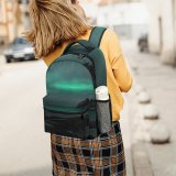 yanfind Children's Backpack Dark Lights Scenery Landscape Evening Light Borealis Northern Outdoor Outdoors Preschool Nursery Travel Bag