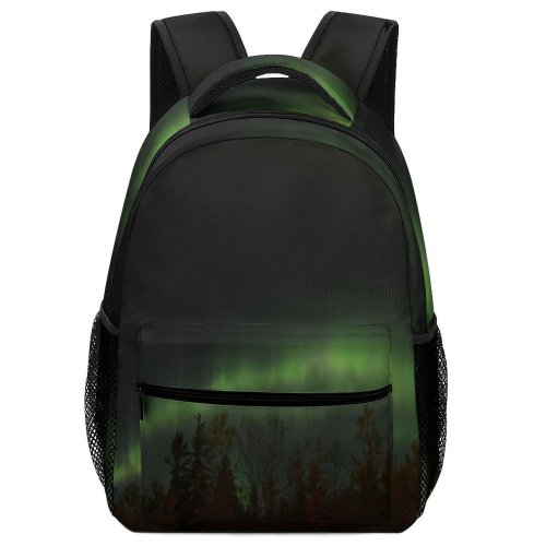 yanfind Children's Backpack Dark Surreal Lights Landscape Space Borealis Northern Celestial Atmosphere Astronomy Outdoors Preschool Nursery Travel Bag