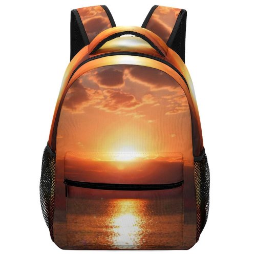 yanfind Children's Backpack Golden Clouds Sunset Iphone Beach Galaxy Samsung Sunrise Hour Lake Dawn Sky Preschool Nursery Travel Bag