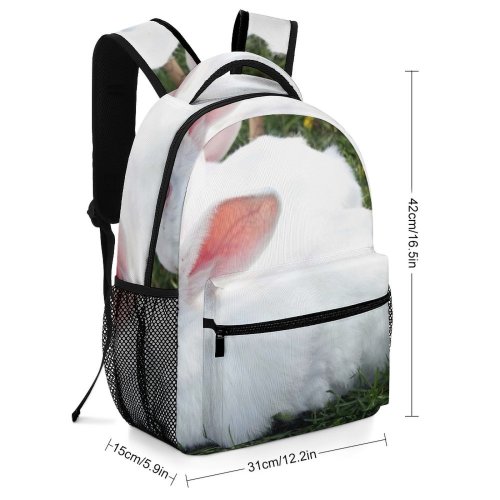 yanfind Children's Backpack Bunny Bunnies Easter Rabbit Rabbits Hares Hare Snowshoe Grass Ear Organism Whiskers Preschool Nursery Travel Bag