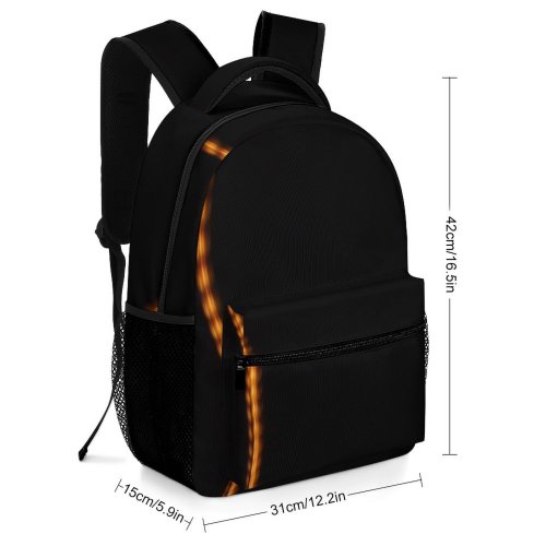 yanfind Children's Backpack Fireworks Light Dark Night Outdoors Abstract Flame Fire Darkness Heat Still Preschool Nursery Travel Bag