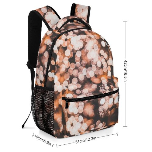 yanfind Children's Backpack  Bokeh Blurry Sparkle Shining Illuminated Lights Luminescence Sparkling Glisten Preschool Nursery Travel Bag