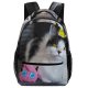 yanfind Children's Backpack Funny Curiosity Sit Love Little Pretty  Portrait Stripe Kitten Whisker Downy Preschool Nursery Travel Bag
