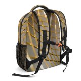 yanfind Children's Backpack  Art  Design Glitter Abstract Artistic Gold Preschool Nursery Travel Bag