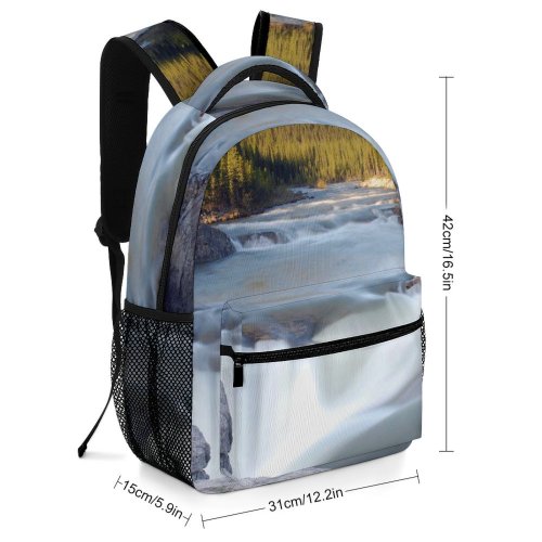 yanfind Children's Backpack Elbow Falls Waterfall Outdoors Alberta America Resources Natural Landscape Watercourse Preschool Nursery Travel Bag