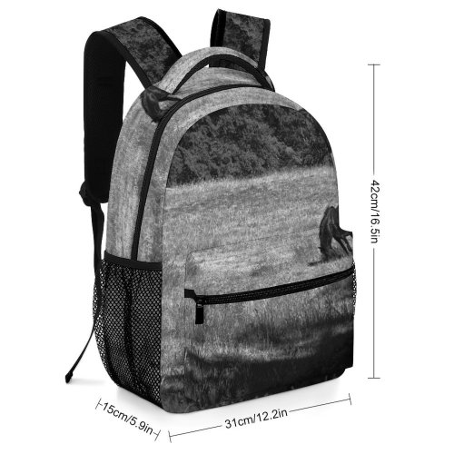 yanfind Children's Backpack Field Grassland Outdoors Countryside Farm Grazing Meadow Pasture Ranch Rural Grey Нмеччина Preschool Nursery Travel Bag