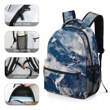 yanfind Children's Backpack Landscape Peak Pictures Outdoors Grey Snow  Range  Birds Preschool Nursery Travel Bag