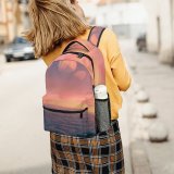 yanfind Children's Backpack Aeroplane Airplane Clouds  Window Sunset Aircraft Plane Travel  Atmosphere Sunrise Preschool Nursery Travel Bag