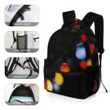 yanfind Children's Backpack Blurred Dark Design Light Illuminated Lights Bulbs Preschool Nursery Travel Bag