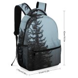 yanfind Children's Backpack Fog Outdoors Mist Abies Fir Plant Tree Christmas Ornament Moody Forest Conifer Preschool Nursery Travel Bag
