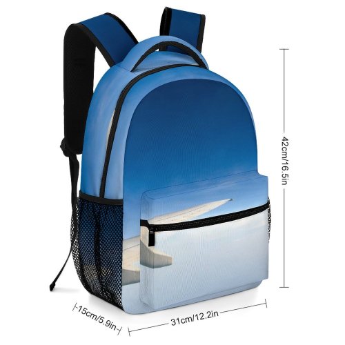 yanfind Children's Backpack Aeroplane  Journey Beautiful Tourism Wing Vacation Airport  Airplane Clouds Preschool Nursery Travel Bag