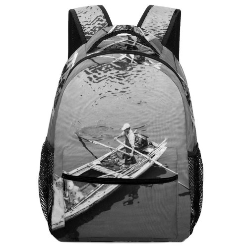yanfind Children's Backpack Boat River Fishing Lake Preschool Nursery Travel Bag