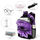 yanfind Children's Backpack Flora Petals Gerbera Purple Light Macro Flower Preschool Nursery Travel Bag