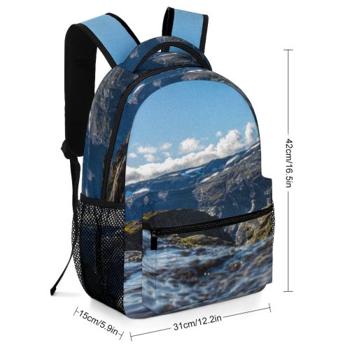 yanfind Children's Backpack Landscape Trolltunga Peak Domain Wilderness Slope Pictures Sea Outdoors Røldal Range Preschool Nursery Travel Bag