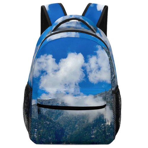 yanfind Children's Backpack Abies Range Tree Sky Slope  Cumulus Snow Domain Plant Fir Preschool Nursery Travel Bag