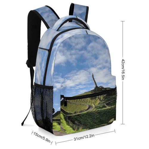 yanfind Children's Backpack Countryside Road Oak Domain Mound Manukau Grassland Outdoors Public Zealand Asphalt Preschool Nursery Travel Bag