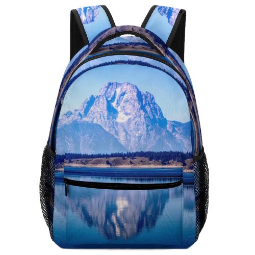yanfind Children's Backpack Grand Picturesque Serene Park Amazing Scenery Teton Placid Landscape Mountains Travel Peaceful Preschool Nursery Travel Bag