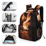 yanfind Children's Backpack Boil Hot Wood Domain Explore Fire  Boiling Light Public Bbq Preschool Nursery Travel Bag
