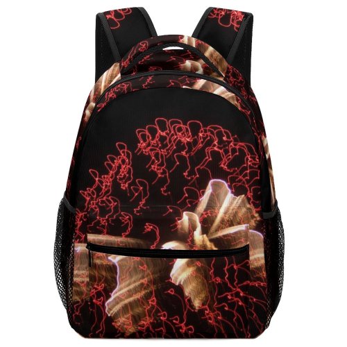 yanfind Children's Backpack Feuerwerk Silvester Fiery Dark Organism Fireworks Fte Event Graphics Art Preschool Nursery Travel Bag
