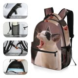 yanfind Children's Backpack Funny Yawning Tongue Teeth Cat Kitten Pet Whiskers Preschool Nursery Travel Bag