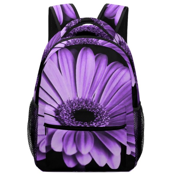 yanfind Children's Backpack Flora Petals Gerbera Purple Light Macro Flower Preschool Nursery Travel Bag
