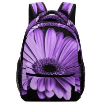 yanfind Children's Backpack Flora Petals Gerbera Purple Light Macro Flower Preschool Nursery Travel Bag