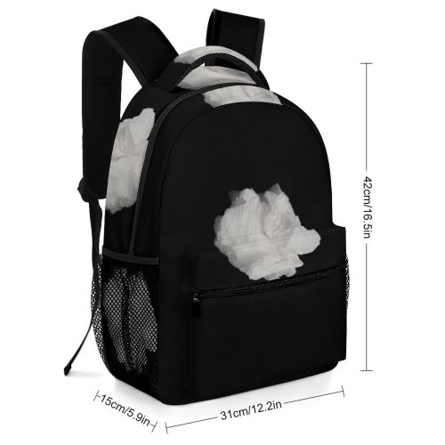 yanfind Children's Backpack  Flower Plant Rose Grey  Cotton Preschool Nursery Travel Bag
