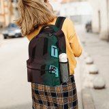 yanfind Children's Backpack Dark Time Design Illuminated Lights Evening Light Display Building Urban Signalise Outdoors Preschool Nursery Travel Bag