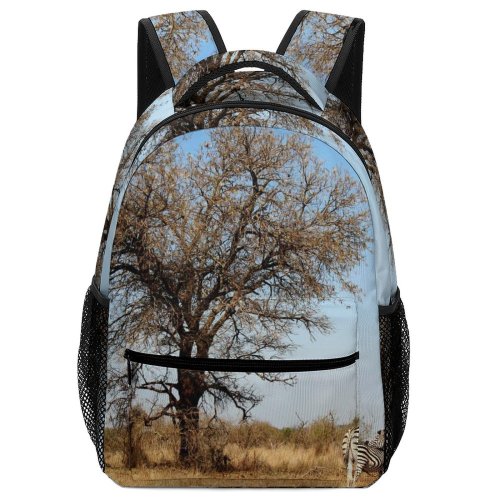 yanfind Children's Backpack Landscape Savanna National Wildlife Creative Pictures Grassland Outdoors Grey Park Preschool Nursery Travel Bag
