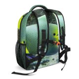 yanfind Children's Backpack Fish Angelfish Tropical Bulefaced Aquarium Sea Coral Fins Gills Vertebrate Pomacanthidae Preschool Nursery Travel Bag