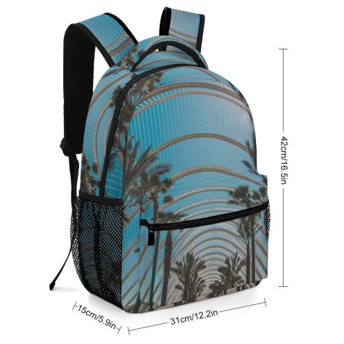 yanfind Children's Backpack Garden Arbour Outdoors Porch Patio Building Architecture Vegetation Plant Pergola Palm Tree Preschool Nursery Travel Bag