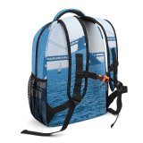 yanfind Children's Backpack Birds  Building Boat Transportation Vehicle Ocean Outdoors Sea Flying Seagull Architecture Preschool Nursery Travel Bag