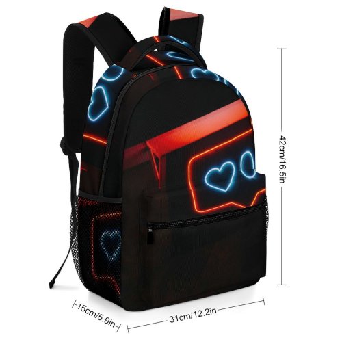 yanfind Children's Backpack Dark Illuminated Insubstantial Technology Likes Light Luminescence Display Instagram Popularity Neon Abstract Preschool Nursery Travel Bag