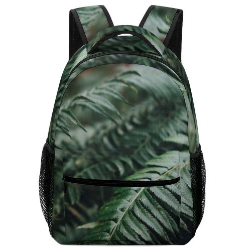 yanfind Children's Backpack  Flora Plant Vancouver  Leaves Leaf Frond Foliage Forest Grey Preschool Nursery Travel Bag