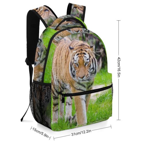 yanfind Children's Backpack Outdoors Cat   Park Wild Felidae Carnivore Grass Fur Whiskers Wildlife Preschool Nursery Travel Bag
