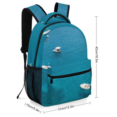 yanfind Children's Backpack Boat Transportation Vehicle Ocean Outdoors Sea Vessel Watercraft Dinghy Rowboat Adventure Leisure Preschool Nursery Travel Bag