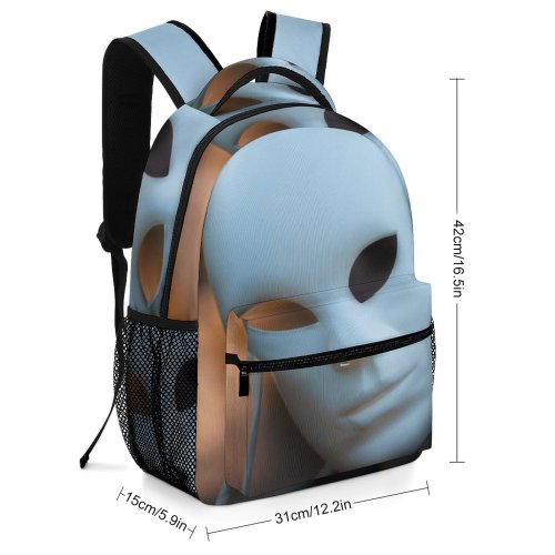 yanfind Children's Backpack Face Halloween Bokeh Conceptual Anonymous Portrait Preschool Nursery Travel Bag