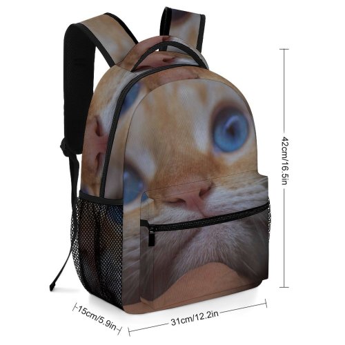 yanfind Children's Backpack  Pure Eyes Charming Care Kitty Pet Friendship Peace Creature Leisure Friendly Preschool Nursery Travel Bag