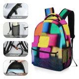 yanfind Children's Backpack  Bricks Depth Pastels Blocks Materials Colorful Field Items Coloring Chalks Stacks Preschool Nursery Travel Bag