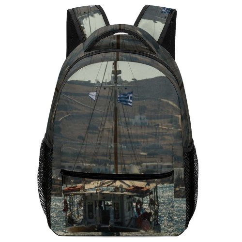 yanfind Children's Backpack Bay Sail Boat Daytime Sky Transportation Sea Outdoors Watercraft System Fishing Ocean Preschool Nursery Travel Bag