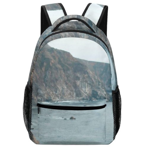 yanfind Children's Backpack Cliff Outdoors Promontory Bixby Creek  Big Sur Usa Grey Preschool Nursery Travel Bag