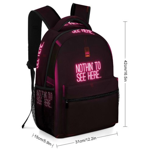 yanfind Children's Backpack Dark Design Artsy Illuminated Lights Insubstantial Technology Here Light Room Display Neon Preschool Nursery Travel Bag
